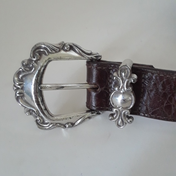 Brighton Western Style Belt with Silver Conchos - Picture 6 of 7